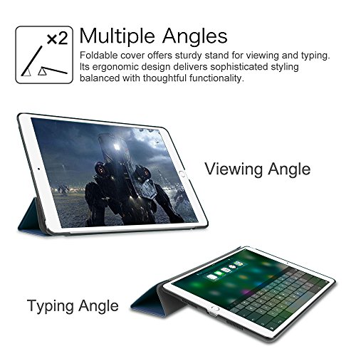 Fintie iPad Pro 10.5 Zoll Hülle – Ultra Schlank Superleicht Ständer Slim Shell Case Cover Schutzhülle Tasche mit Auto Schlaf / Wach Funktion für Apple iPad Pro 10,5″ Zoll Display 2017 Neue Modell, Marineblau - 7