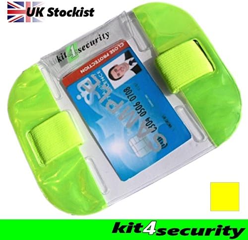 SIA Badge/License Armband (Yellow) ID Holder - Security Officer, Door Supervisor, Gate Guards
