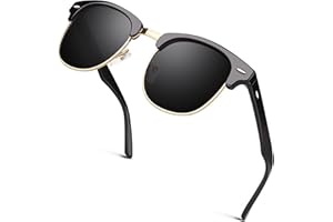 GQUEEN Horn Rimmed Half Frame Polaryzacyjne okulary przeciwsłoneczne męskie damskie ochrona UV400