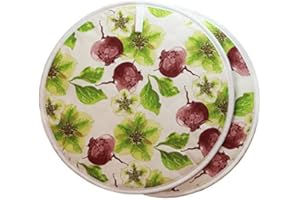 NBGRLVS Norfolk Sewing Hellebore & Beet Chefs Pad/Hob cover AGA Compatible - Pair