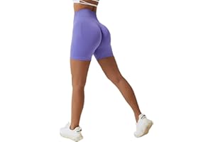 Arkim Sport Shorts Damen, Scrunch Butt High Waisted Kurze Sporthose Damen, Push Up Booty Nahtlos Biker Yoga Leggings Fitness Gym Shorts