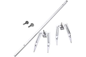 XJKLBYQ Hornes de asador de acero inoxidable horquillas de aire Freñera Grilla Grilla Varilla Tarks de pescado de pollo asado 34 cm