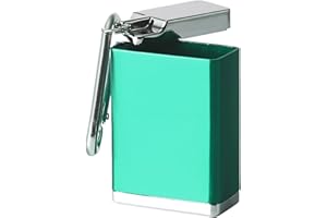 Greyoe Cendrier de voyage extérieur, cendrier porte-clés de poche,Mini cendrier de cigarette de poche anti-odeurs pour usage extérieur Cendrier de poche pour fumer (vert)