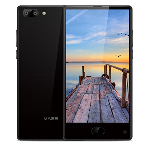 MAZE Alpha 4G Smartphone Android 7.0 Octa Core procesador 6.0 Pulgadas 1920 * 1080 píxeles Resolución de FHD 4GB RAM + 64GB ROM 13.0MP AF + 5.0MP Cámaras traseras Dual GC5024 5.0MP FF Cámara frontal Dual SIM Dual Standby 3900mAh Batería Huella digital Gesto OTG Carga rápida -Negro
