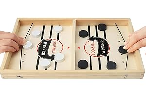 CUEMOON Sling Puck Spiel, Tischhockey Brettspiel, Hockey Brettspiel Spielzeug, Geeignet für Partyspiele, Tischspiele und Eltern-Kind-Interaktion