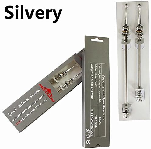 VXM Schnellspannset Set Fahrrad QR Titanium alloy Achse Quick Release Skewer (Silvery)