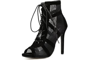 HHFZH Estate 2022 nuove donne cinturino alla caviglia sandali da donna tacco a spillo scarpe da festa moda festa in rete ritaglio sandali tacco alto 10 cm