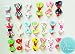 Rimobul Boutique 20 PCS Small Hair Bows Kids Clip Grosgrain Ribbon Hair Clips (Cute-printed)