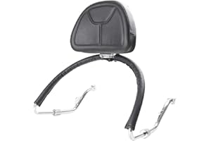 GZYF Motorcycle Adjustable Diver Backrest for Honda Goldwing GL1800 2001-2017, PU Leather, Black