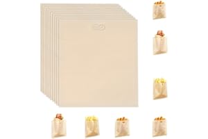 FOROREH 10 Stücke Toastbags Wiederverwendbare | Toaster Beutel Toastertaschen | Toasterbeutel antihaft-Toastertüten | Sandwichbeutel für Sandwich Pizza Snack Käse