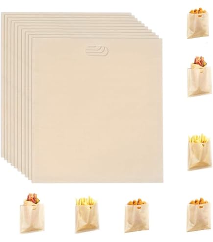 Lot De 8 Sacs à Grille-pain, Anti-adhésifs, Faciles à Ouvrir