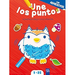 Une Los Puntos Con Adhesivos. Rojo. Del 1 Al 24