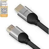 OMARS® Premium Certified 1.5m HDMI Cable Ultra Speed High Support 21 Gbps 4k@60Hz (HDMI V2.0b) (5 feet, Grey)
