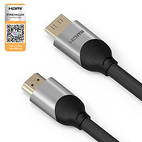 [Premium Zertifiziert] 4K HDMI Kabel 1.5 Meter / HDMI 2.0b, 21 Gbps, Ultra HD bei vollen 60Hz (keine Ruckler), HDR, 3D