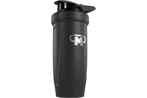 ‎MAMMUT NUTRITION Mammut Nutrition Edelstahl Eiweiß Protein Shaker, Reforce, Black matt, mit integrierten Sieb, 700 ml