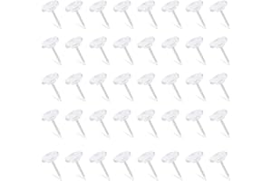 CUHZA 100 Pièces Punaise Transparente,Murale Punaises Tableau Liège Épingles et Punaises avec Pointe en Acier Push Pins pour Tableau Liege Tableau d'Affichage Murale