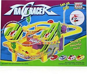 ODDEVEN Kids Latest Track Racer Toy Game Car Racing Ramp Set Battery Operated Musical Toy