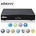 Produktbild KKmoon - Digitaler Videorecorder mit Sicherheitssystem und P2P Bewegungserkennung - 4 Kanäle, DVR, HDMI, H.264, CCTV - Überwachung über Computer oder Smartphone.