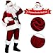 Produktbild C-Oral Weihnachtsmannkostüm Kostüm Weihnachten Santa Claus Nikolauskostüm 6-teilig, Weinrot / Kombi-Set