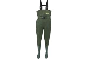 Michigan Waterproof Olive Green Fishing Chest Waders with Belt for Fly Coarse Fishing Duck Hunting Size 6-12