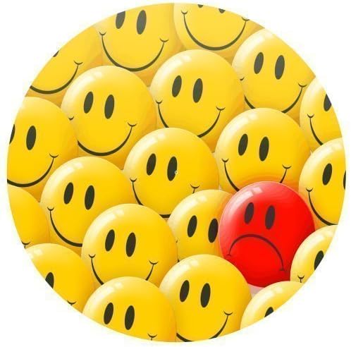 DJ Record Turntable Slipmats YELLOW FACES SLIPMAT x 1 (Single) birthday funny gift for him for her