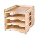 Holz-DIY Mehrgeschossiges Büro Multifunktions-File Rack