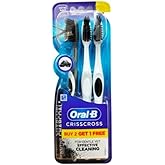 Oral-B Adult Pro-Health Criss Cross Charcoal Extra Soft Manual Toothbrush (Pack Of 3)
