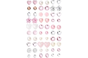 Claire's Boucles d'Oreilles Autocollantes | Stickers à Coller | Diverses Formes, Couleurs & Tailles de Paquets | Bijoux Oreille | Cadeau pour Fille & Enfant | 30 Paires