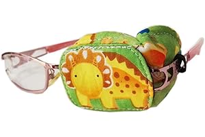 THEFANCYPUMPKIN Fancy Pumpkin Kreativer Dinosaurier-Augenklappe-einzelne Glas-Abdeckungs-Amblyopie-Behandlung für Kinder (gelassenes Auge), I