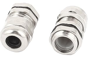 Aexit 2 Pcs 12mm Dia PG7 Water Resistant Stainless Steel Cable Gland Joint (fdb885f4e14ad5d9ed4d82f87f0fa2ed)