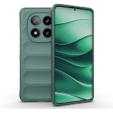 Tiyen Xiaomi Redmi Note 14 Pro 5G ile Uyumlu Kılıf Kamera Korumalı Kabartmalı Yumuşak Silikon Kapak İ&ccedil;i Kadife - Yeşil