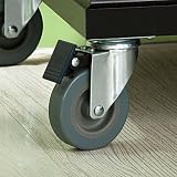 SoBuy® Luxus-Küchenwagen mit Edelstahltop, Küchenschrank, Kücheninsel,Schwarz, B66xT46XH92cm FKW13-SCH - 7