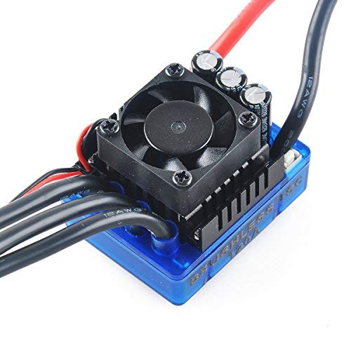 Crazepony-UK 120A Brushless ESC Electric Speed Controller with 6.1V/3A BEC for 1/8 1/10 RC Car Track
