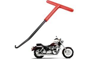 JKJF Motocicleta Escape Spring Hook Tool T Handle Type Escape Spring Ganchos con revestimiento de goma para motocicleta Color rojo negro