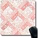 Produktbild Mauspad,Pastell Blossom Patchwork Pattern Blumen Schmetterlinge Garten Quilt Natur Pink Brunch Circle Floral Rutschfeste Gaming Mouse Pad Gummimatte, 25X30 Cm