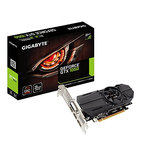 Gigabyte GeForce GTX 1050 OC Low Profile 2G GeForce GTX 1050 2GB GDDR5 - Tarjeta gr  fica  NVIDIA  GeForce GTX 1050  7680 x 4320 Pixeles  1366 MHz  1468 MHz  7680 x 4320 Pixeles 