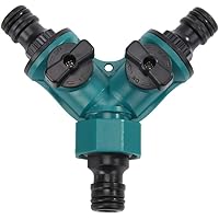 Starnearby Schlauchkupplung,2-Wege-Verteiler, für Gartenschläuche, für gleichzeitigen Anschluss von zwei Geräten, beide…