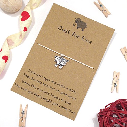 HandmadeJust For Ewe Sheep Charm Wish Bracelet