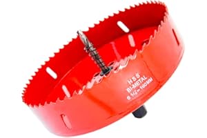 Hole Saw Drill Bit HSS Hole Cutter with Arbor for Wood and Metal LAIWEI (6-2/7"(160mm))…