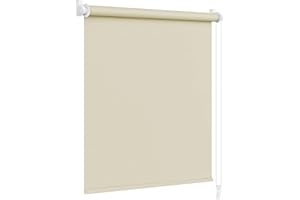 Victoria M. Tenda a Rullo Oscurante Klemmfix, Montabile Senza Fori, per Porte e Finestre, 50 x 150 cm, Beige