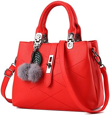 Female handbag new fall and winter shoulder bag across Europe and the United States casual bag (red)