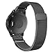 Produktbild YOOSIDE Fenix 5S/5S Plus Armband,Edelstahl Milanese Loop Magnetisch QuickFit Ersatz Armbänder Uhrenarmband für Garmin Fenix 5S/Fenix 5S Plus Smartwatch,S-Schwarz
