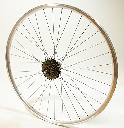 Exal 26 Zoll Laufrad TX 19 Hinterrad inkl. 7 Fach Shimano Schraubkranz Felge Alu Rad Fahrrad