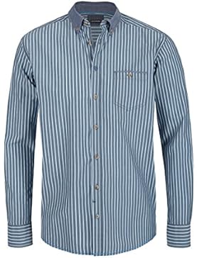 Calamar Herren Hemd, Langarmhemd aus reiner Baumwolle, Casual Fit, 100% Baumwolle, 109710 5S11