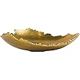 Red Co. 12” Decorative Antique Golden Allure Torn Metal Centerpiece Bowl with Sculpted Edges