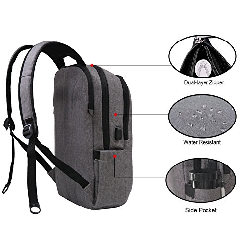 Laptop Rucksack Computer Notebook Tasche Geschäftsleute Reisen wasserdicht-schwarz - 5