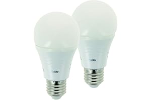 Xanlite Lot De 2 Ampoules LED A60 Culot E27 - Angle D'Éclairage 180° - 11W Équivalant 75W - Eclairage 1055 Lumens - Lumière Blanc Chaud - PACK2EE1055G