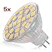 Produktbild SODIAL (R) 5XMR16 29 LED 5050 SMD 5W warmes Weiss 3000K-3500K Scheinwerfer-Licht-Lampen-Birnen-220V