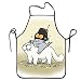 Produktbild Icndpshorts Funny Hedgehog and Simon's Cat Personalized Aprons Adjustable Chef Apron for Cooking,Baking,Barbecue