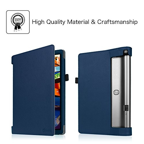 Fintie Lenovo Yoga Tab 3 Plus / Yoga Tablet 3 Pro Hülle – Folio Premium Kunstleder Schutzhülle Tasche Cover mit Standfunktion für Lenovo Yoga Tab 3 Plus / Lenovo Yoga Tablet 3 Pro 25,6 cm (10,1 Zoll) Tablet-PC (Not für Lenovo Yoga Tab 3 10), Marineblau - 4
